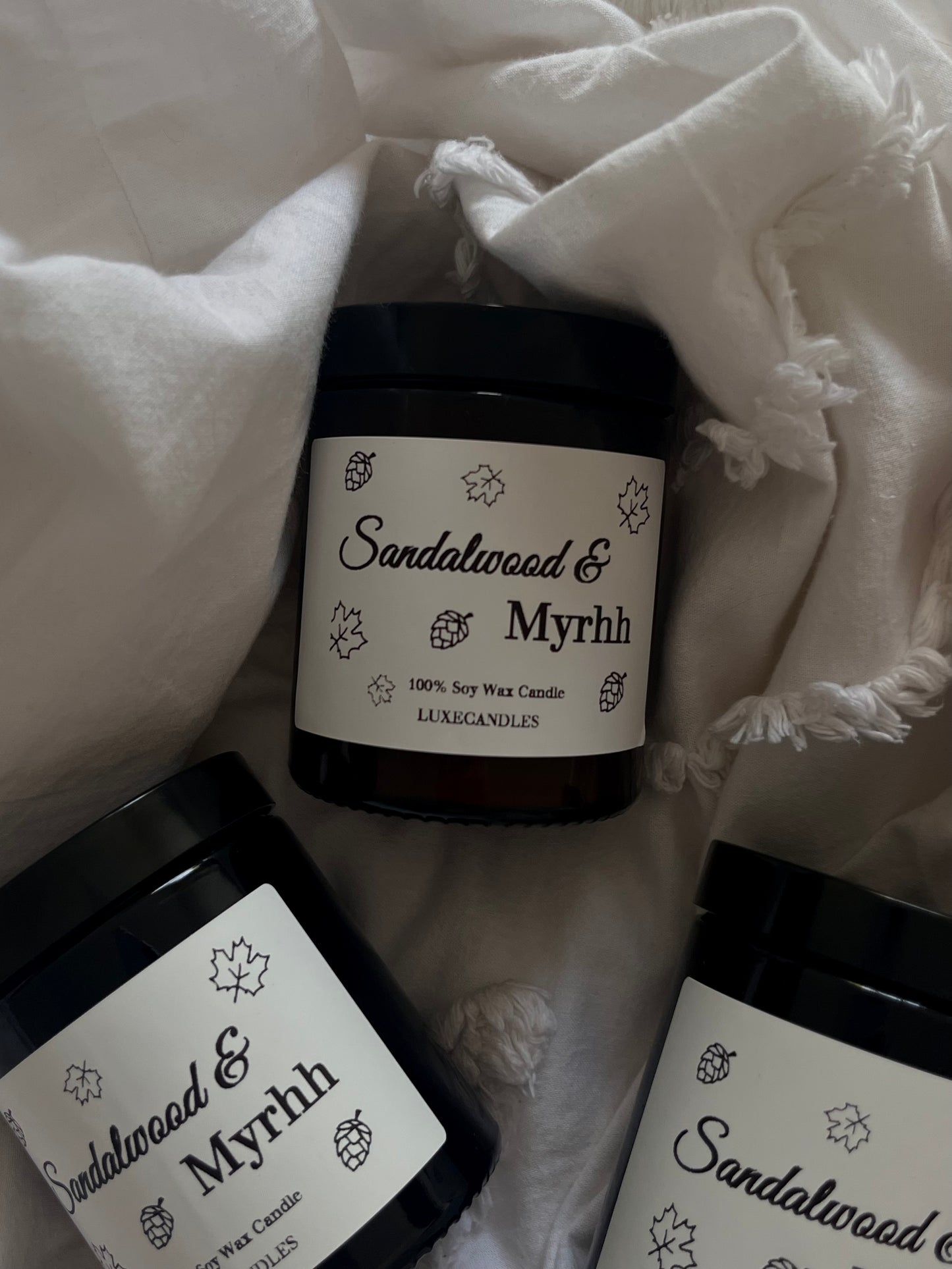 Sandalwood & Myrrh Amber Jar